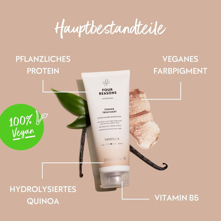 Four Reasons Hair Dye Conditioner - Vanilla Blonde - Natural Conditioner and Intensive Tint for Hair