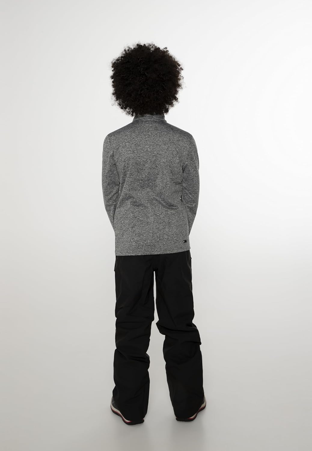 Protest Jungen 1/4-reissverschluss WILLOWY JR 104 Dark Grey Melee, 104 Dark Grey Melee