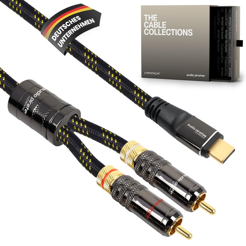 audio pirates by cammica USB-C auf 2x RCA Clinch Stecker, RCA-Kabel, Audio-Kabel | High-End Audiokab