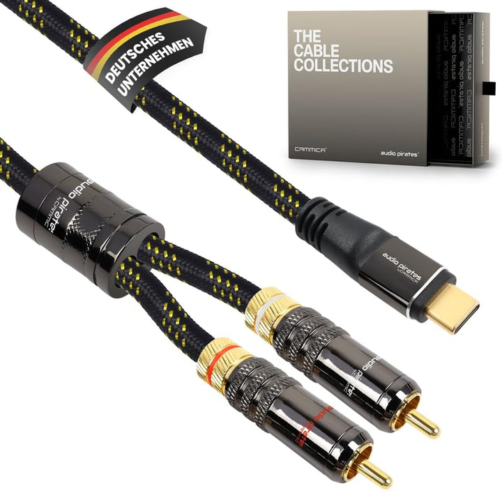 audio pirates by cammica USB-C auf 2x RCA Clinch Stecker, RCA-Kabel, Audio-Kabel | High-End Audiokab