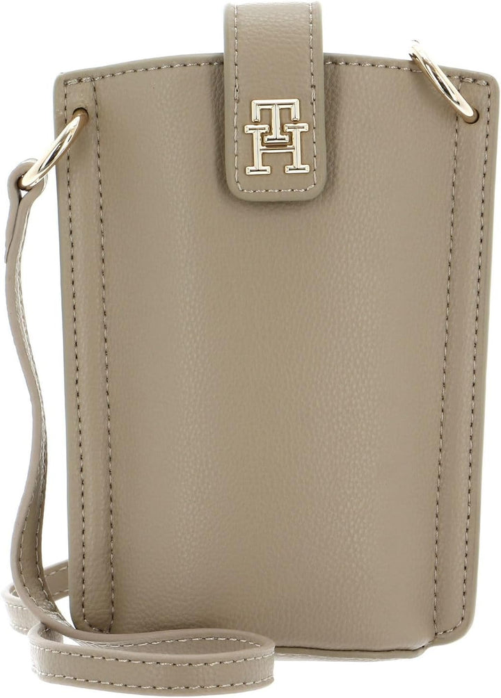 Tommy Hilfiger Damen Handytasche Tommy Life Phone Pouch zum Umhängen Einheitsgrösse Beige, Einheitsg