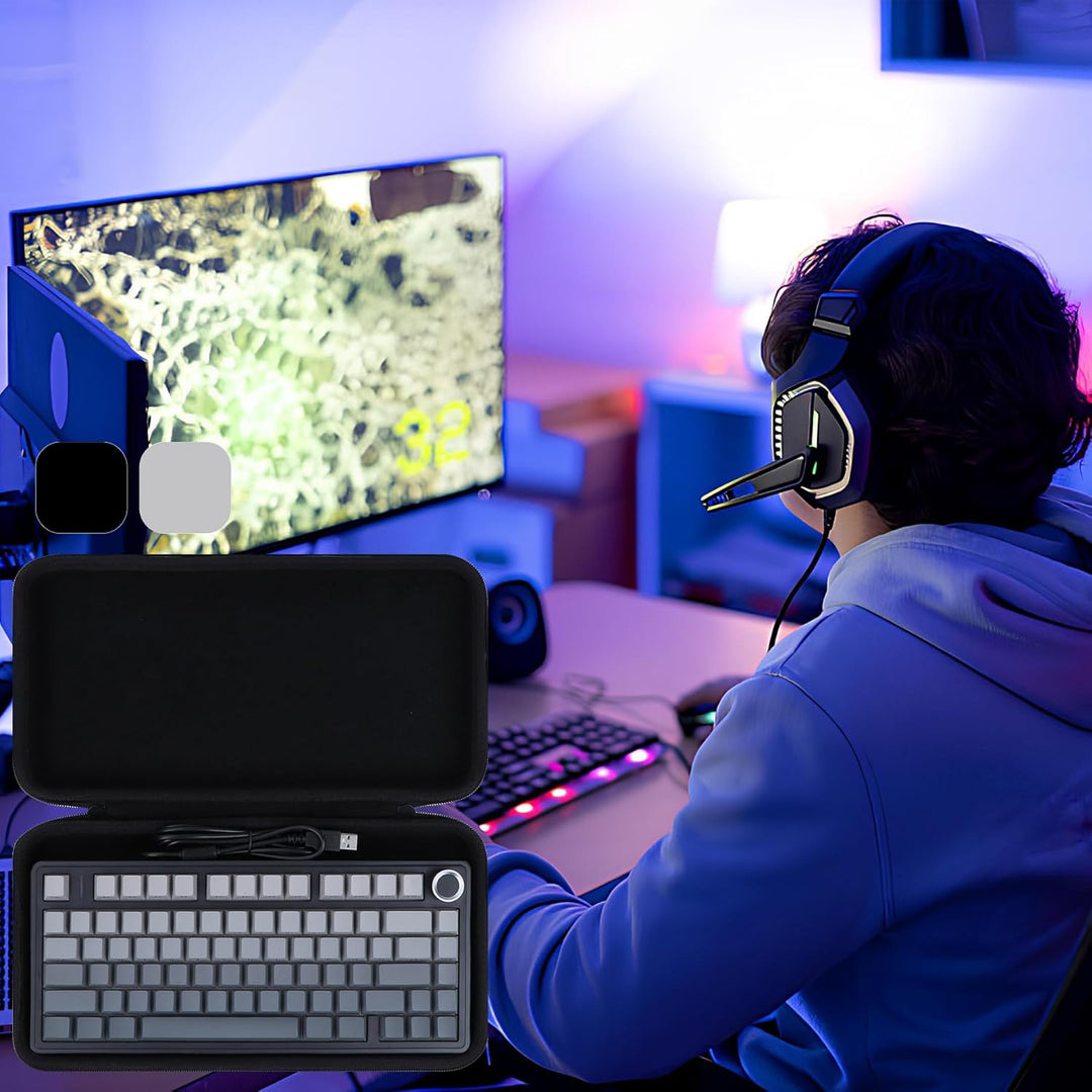 Hart Schutzhülle Kompatibel mit Aula F75 / F75 PRO/ F75 Max Mechanische Tastatur Gaming (Grau), Grau