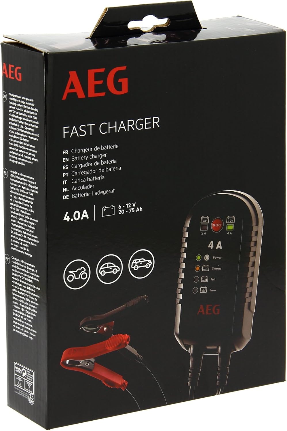 AEG 005183 Elektronisches Auto-Ladegerät 4A