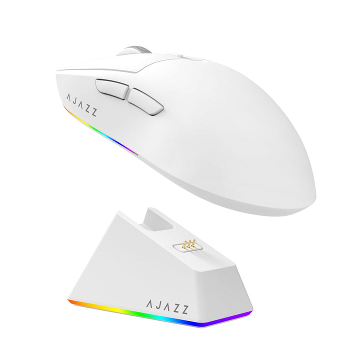 MechLands AJ139 V2 MC Gaming-Maus mit Ladestation, einstellbare 12000 DPI, PAW3311-Sensor, 3 Modi, k