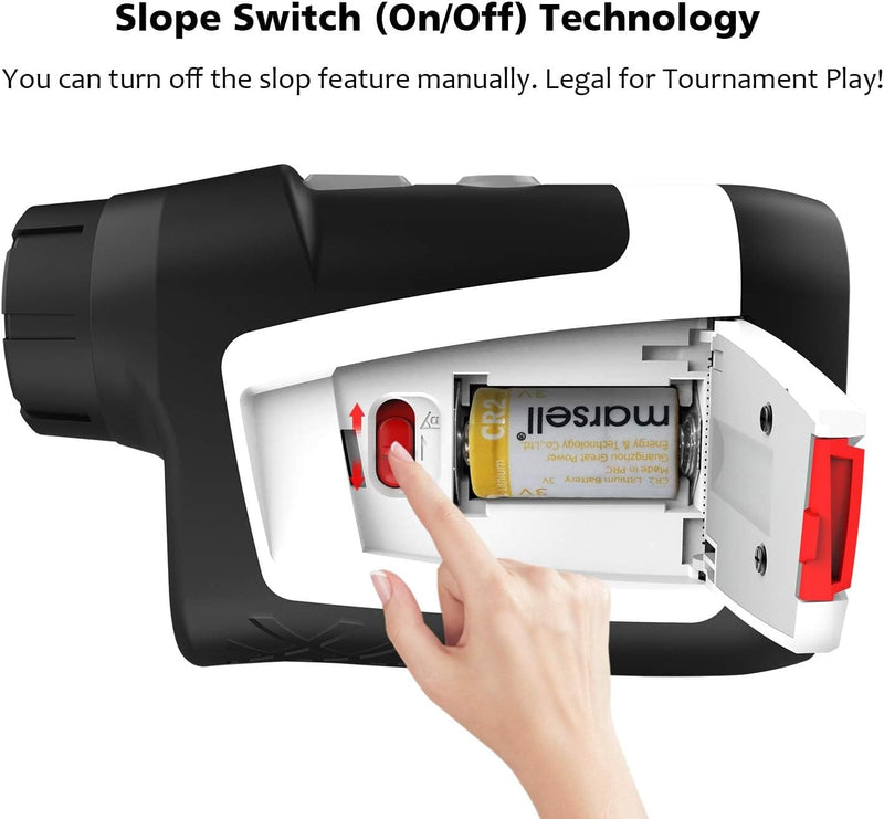 MiLESEEY Entfernungsmesser Golf mit Slope On/Off, 600M Golf Laser Entfernungsmesser mit Flag-Lock un