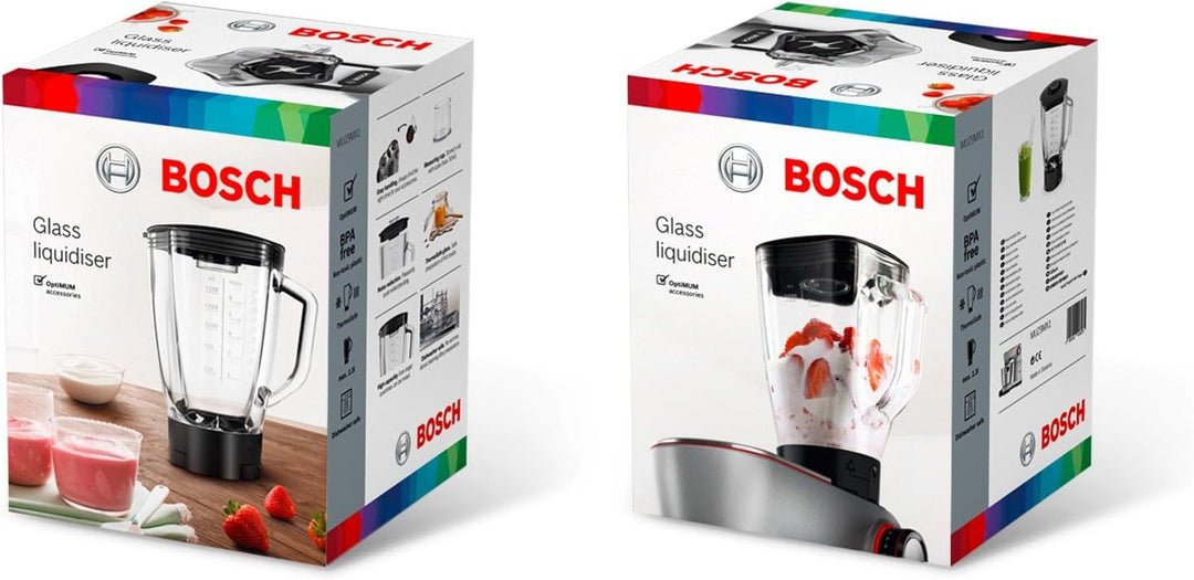 Bosch Mixer-Aufsatz MUZ9MX1, ThermoSafe-Glas, 2,3 L, perfekt für Crushed-Ice und Cocktails, spülmasc