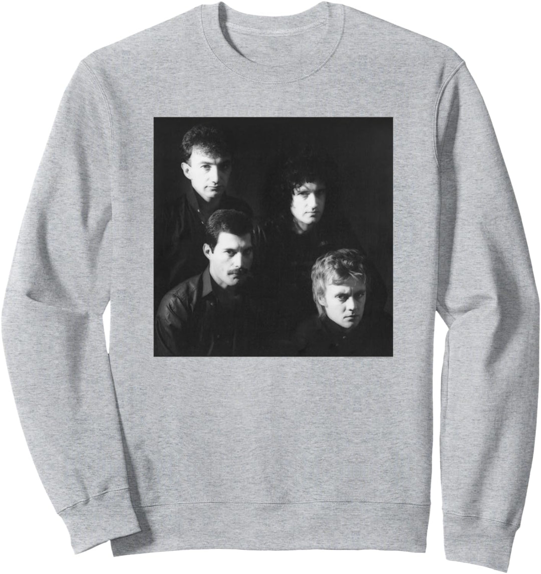 Queen Offizielles Band Promo Schwarz & W Vintage-Foto Sweatshirt