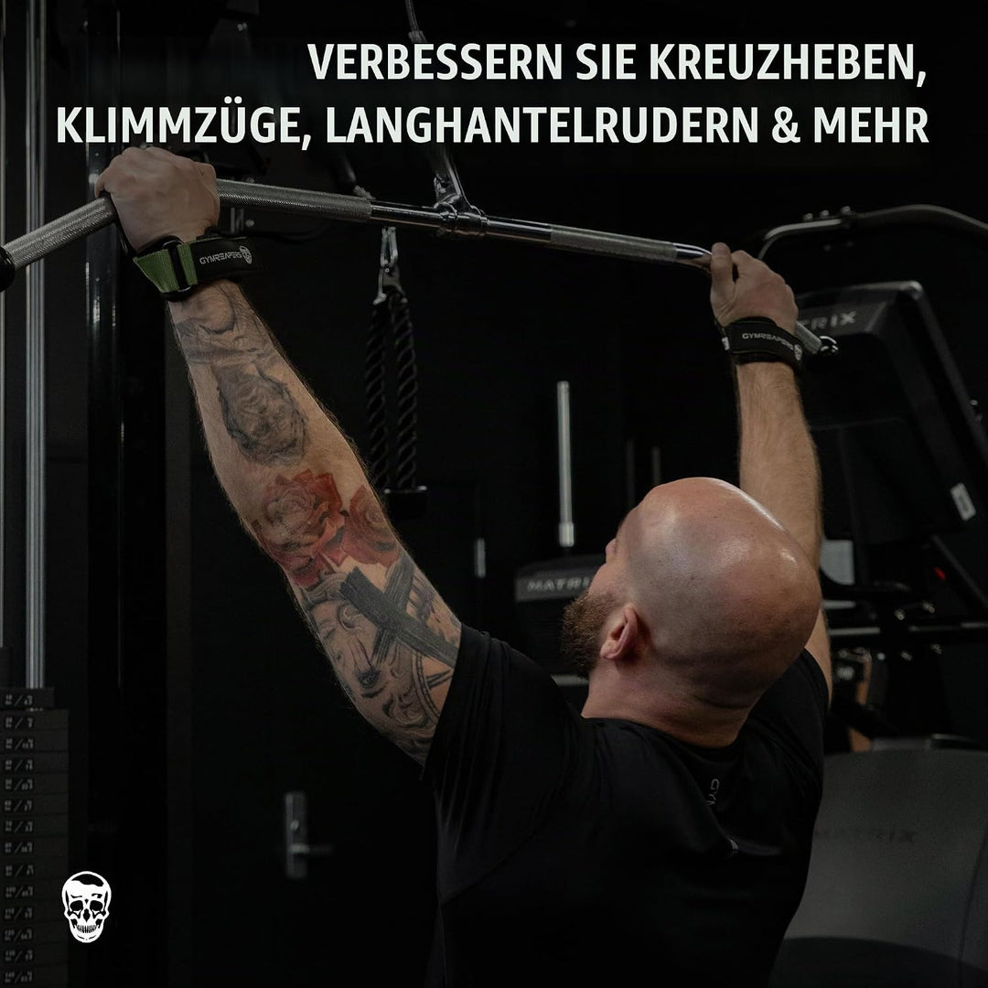 Gymreapers Gewichthebergriffe (Paar) für schweres Powerlifting, Kreuzheben, Rudern, Klimmzüge, mit N