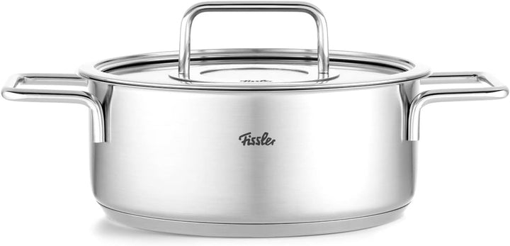 Fissler Pure Collection / Edelstahl-Bratentopf (Ø 20 cm, 2,4L) Töpfe inkl. Glas-Deckel, Innen-Skalie
