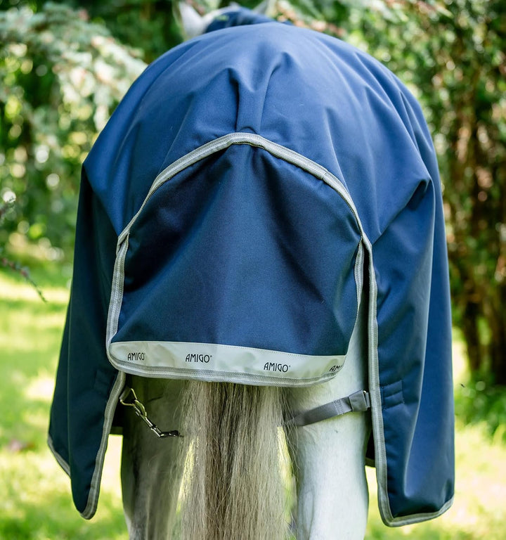 Horseware Amigo Bravo 12 Turnout Medium 250g - Navy/Blue/Strong Blue & Black 66 Marineblau/Titangrau
