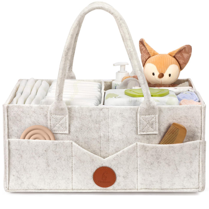 Maliton Wickeltisch Organizer, Baby Windel Caddy Newborn Essentials, Robuster Tragbarer Filztasche,