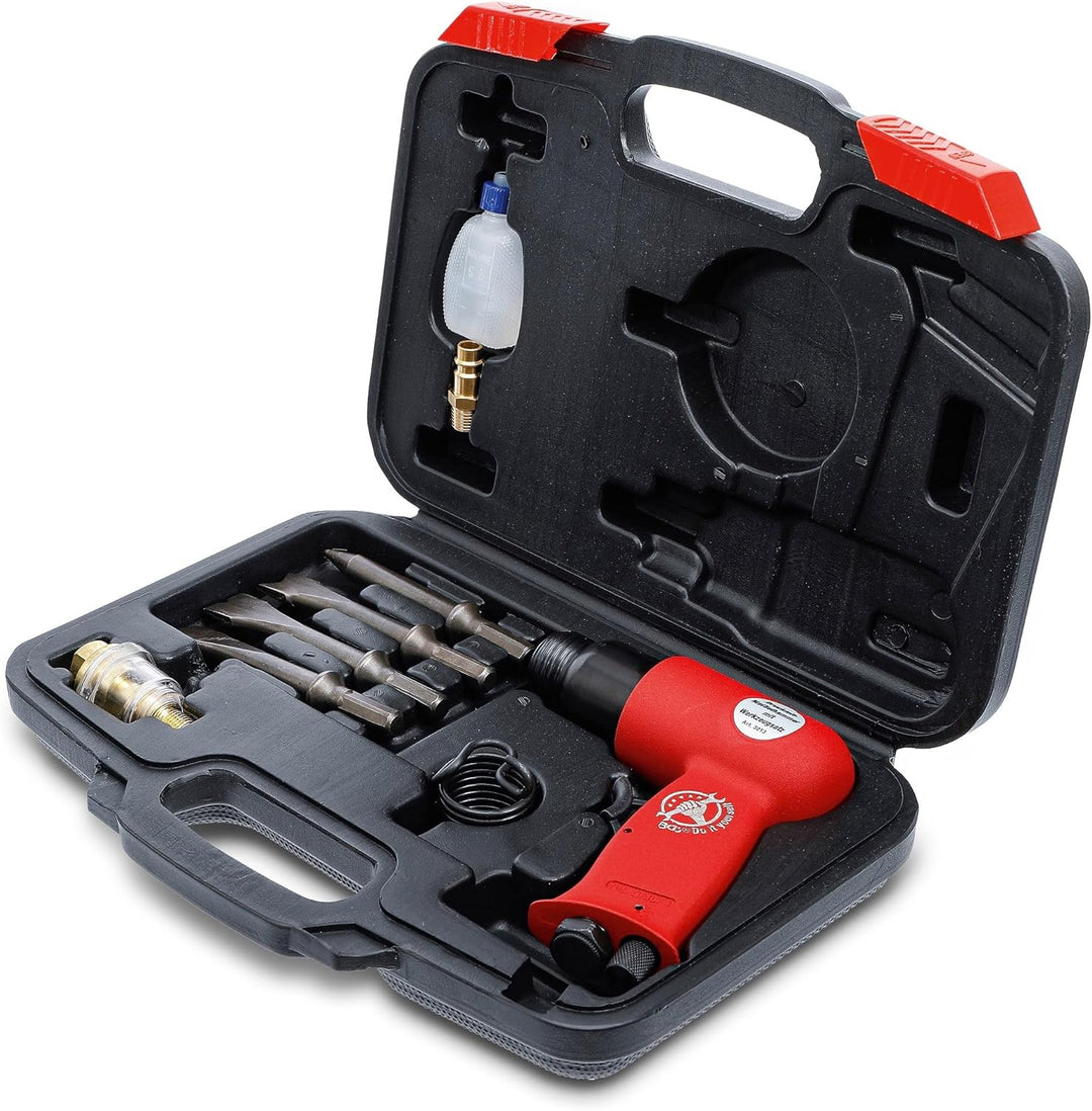 BGS Diy 3213 | Druckluft-Meisselhammer mit Werkzeugsatz | 8-tlg., Satz