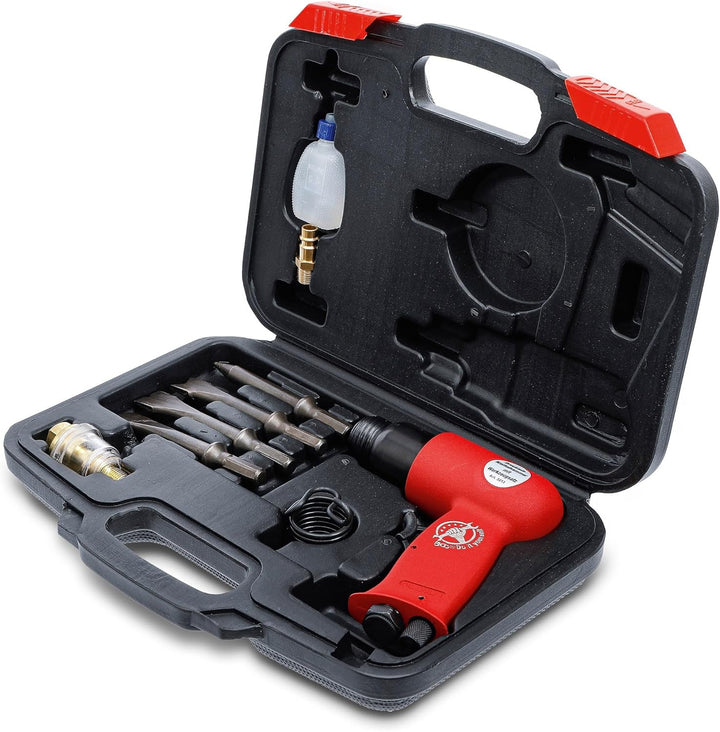 BGS Diy 3213 | Druckluft-Meisselhammer mit Werkzeugsatz | 8-tlg., Satz