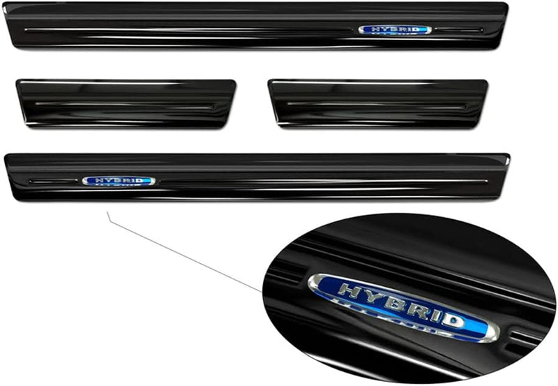 Black Inox door sill protectors compatible with Mazda CX-30 2019- &