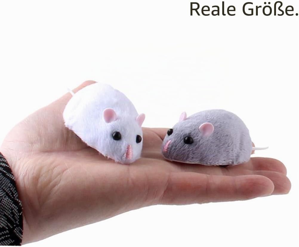 Fernbedienung Maus Katzen, RC Katzenspielzeug Simulation Plüsch Ratte mit Käse Fernbedienung, Fernbe