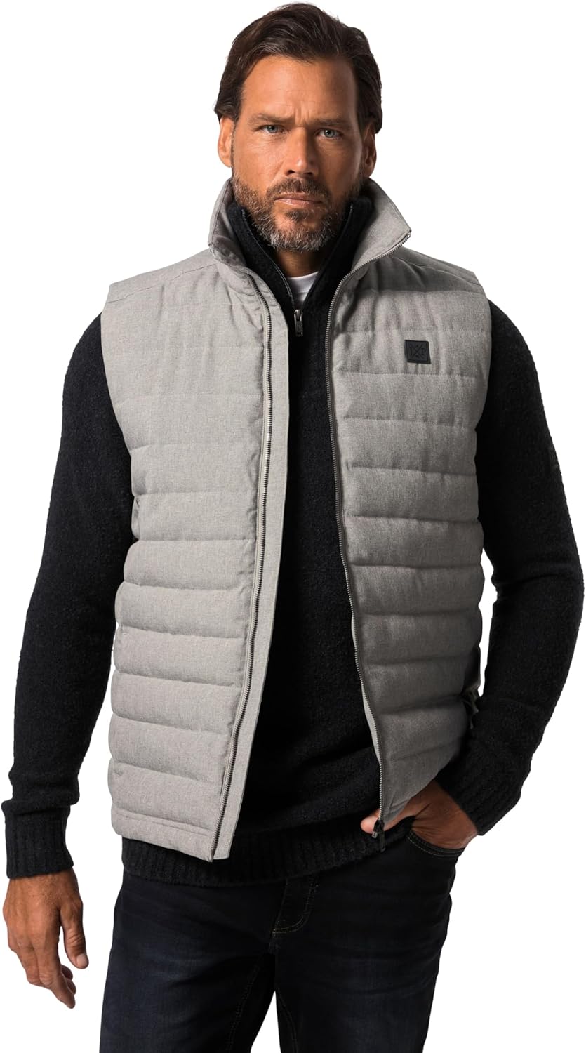 JP 1880 Herren grosse Grössen Übergrössen Menswear L-8XL Steppweste, Outdoor, Stehkragen, Zipper 818