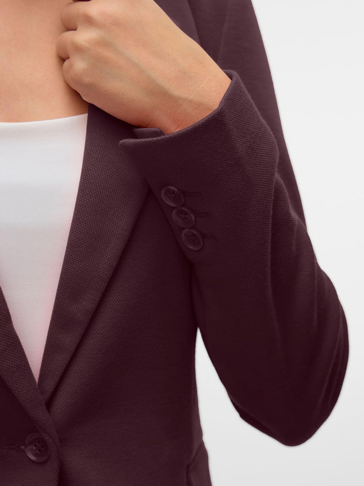 VERO MODA Damen Vmjulia Ls DNM Noos Blazer 34 Winetasting, 34 Winetasting