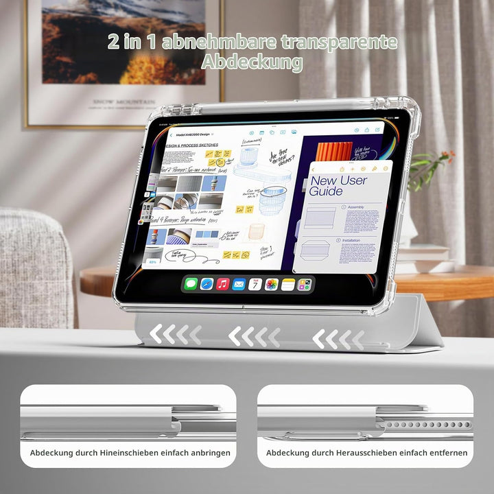 Hülle für iPad 11. Generation (A16) 11 Zoll 2025, iPad 10. Generation 10,9 Zoll 2022 mit Stifthalter