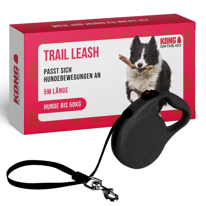 KONG ausrollbare Hundeleine "Trail" I hochwertige Rollleine mit Break &amp; Lock System I lange Leine fü