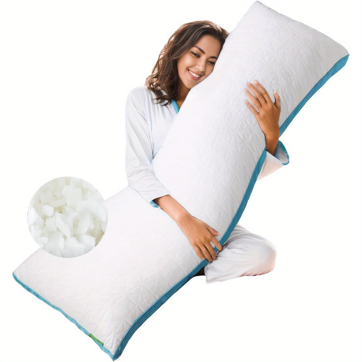 Flanhorest Memory Foam Seitenschläferkissen - 130x43cm Langes Kissen, 2kg Memory Schaum gefülltes We