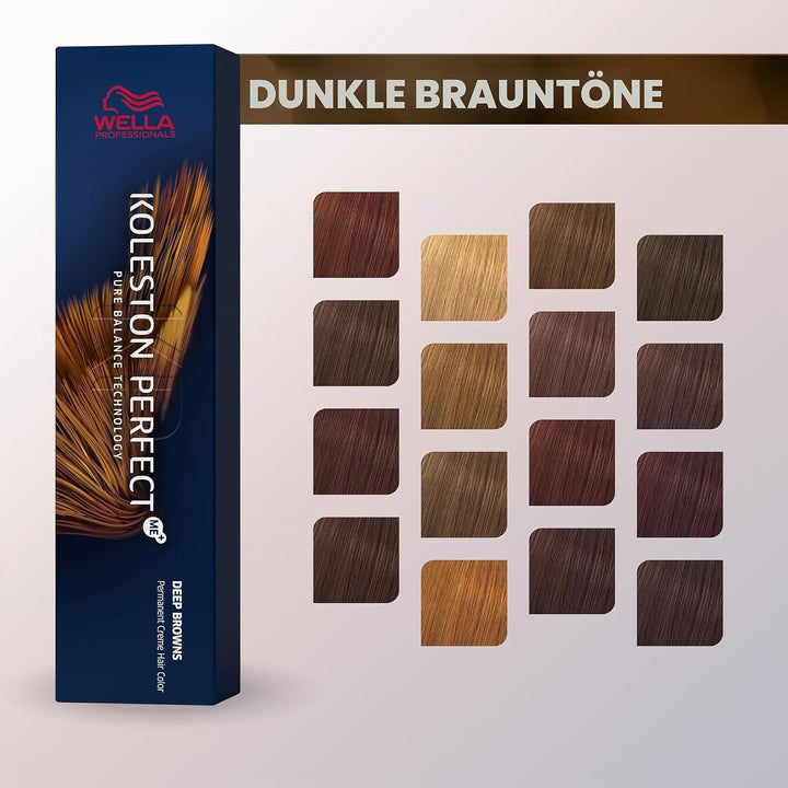 WELLA Koleston Perfect Me KP Deep Browns 7/77 Mittelblond Braun Intensiv 3er Pack Braun 60 ml (3er P