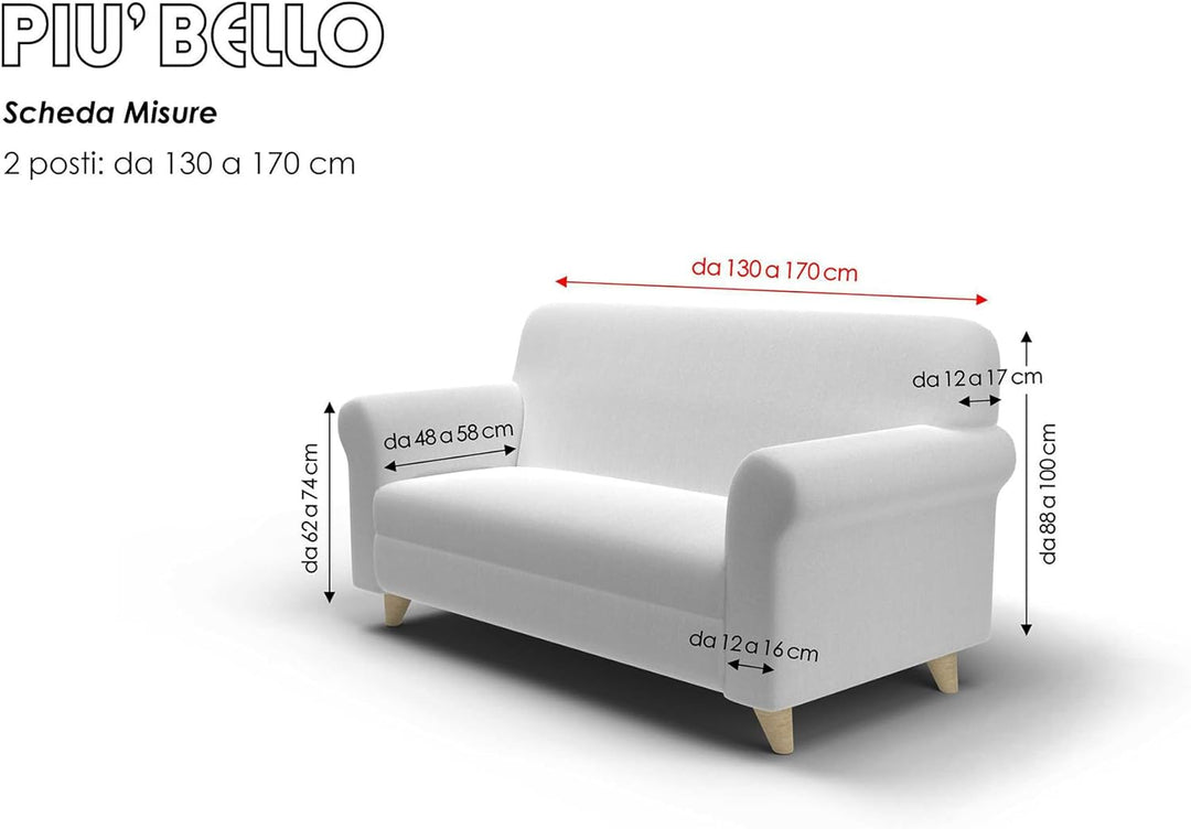 Italian Bed Linen Sofa-Schonbezug “Più Bello”, Orange, 2 PLÄTZE 2 PLÄTZE Orange, 2 PLÄTZE Orange