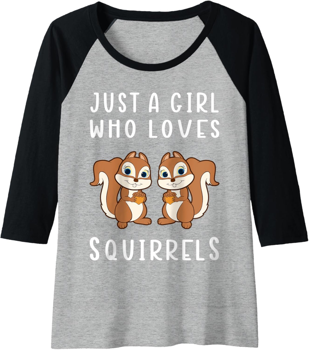 Damen Eichhörnchen - Just a girl who loves Eichhörnchen Raglan