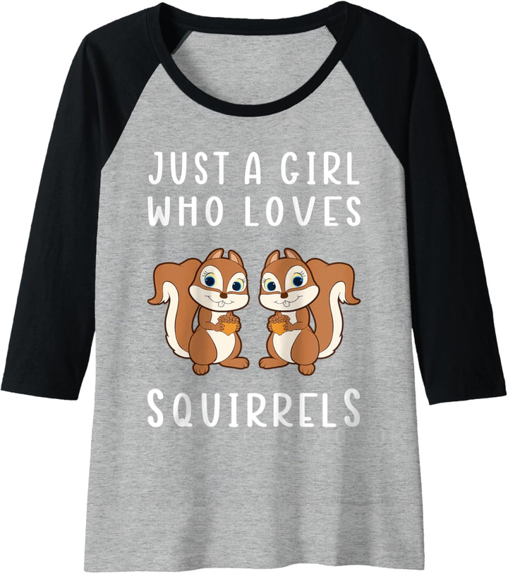 Damen Eichhörnchen - Just a girl who loves Eichhörnchen Raglan