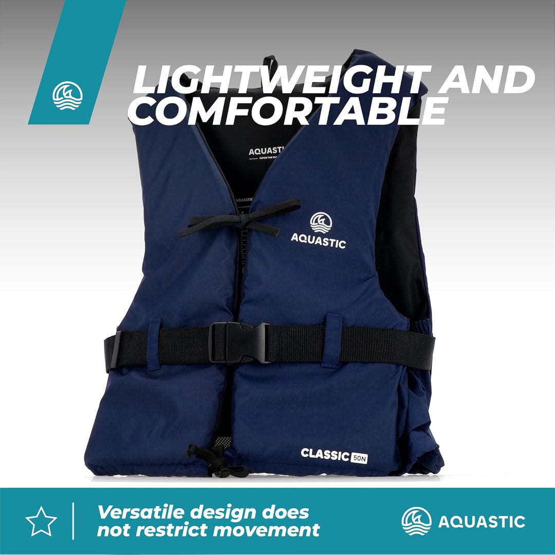AQUASTIC Classic 50N Sicherungsweste - aus Polyamid, Polyethylenschaum, 50N Auftrieb, Verstellbarer