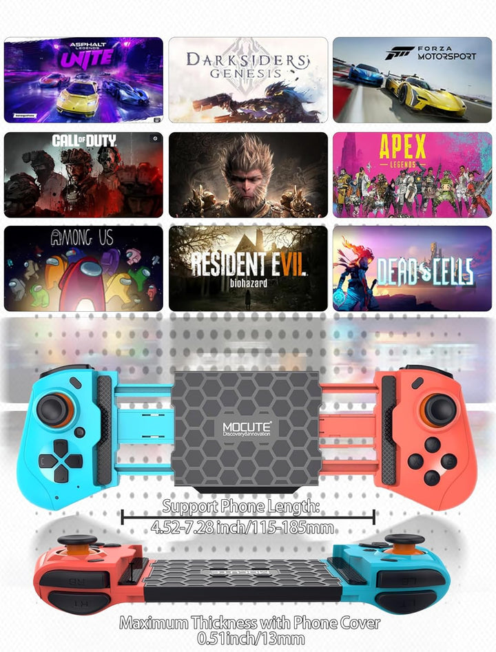 MFi Wireless Game Controller, Megadream iOS Mobile Gamepad Joystick für Phone 13, 13 Mini, 13 Pro Ma