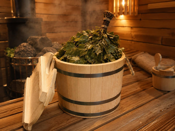 Holz Saunakübel 20 Liter Sauna Eimer Holzeimer Esche Banya Aufgusseimer