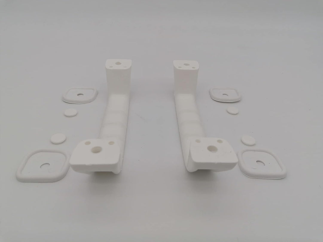 CR-MOESANCO® Set mit 2 Griffen für Anhänger, Wohnwagen oder Boot, Möbelgriffe, Weiss, UV-beständig,