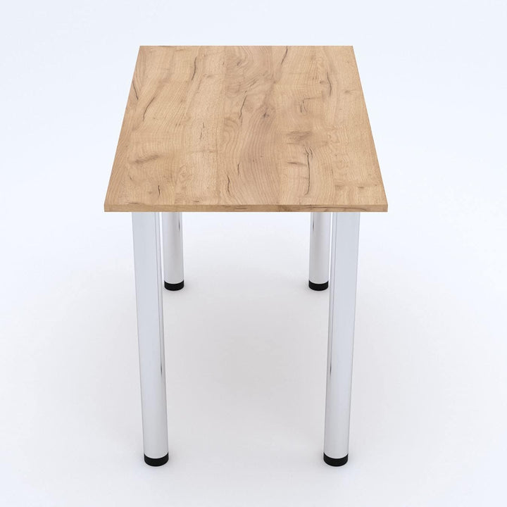 mikon 60x40 | Esszimmertisch - Esstisch - Tisch mit Chrombeinen - Küchentisch - Bürotisch | Gold Cra