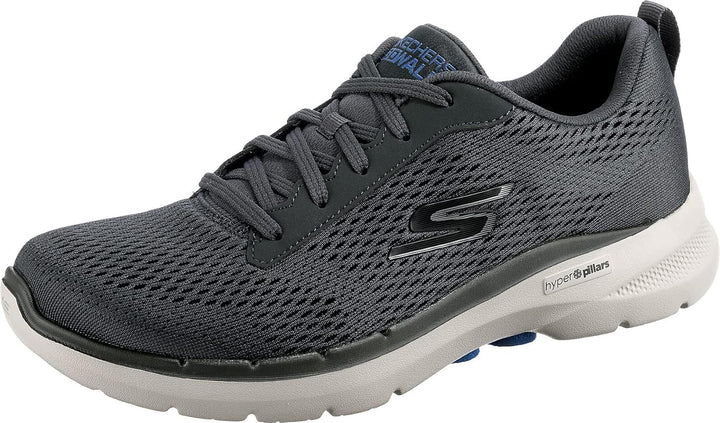 Skechers Herren Sneakers 41 EU Charcoal Textile Synthetic, 41 EU Charcoal Textile Synthetic