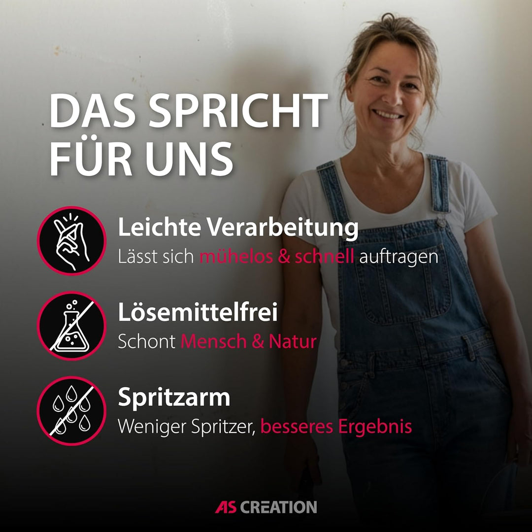 A.S. Création THE COLOR KITCHEN universelle Wandfarbe - Malerfarbe für Wohnräume und Arbeitszimmer -