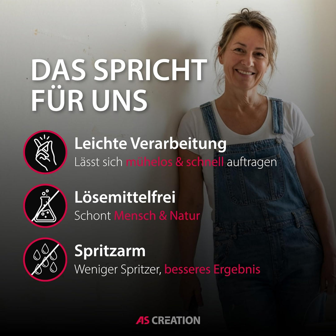 A.S. Création THE COLOR KITCHEN universelle Wandfarbe - Malerfarbe für Wohnräume und Arbeitszimmer -