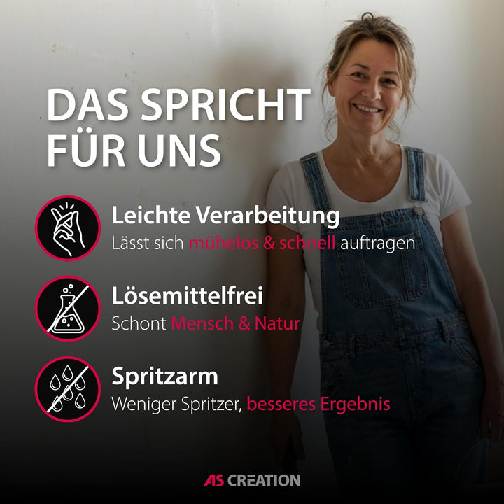 A.S. Création THE COLOR KITCHEN universelle Wandfarbe - Malerfarbe für Wohnräume und Arbeitszimmer -