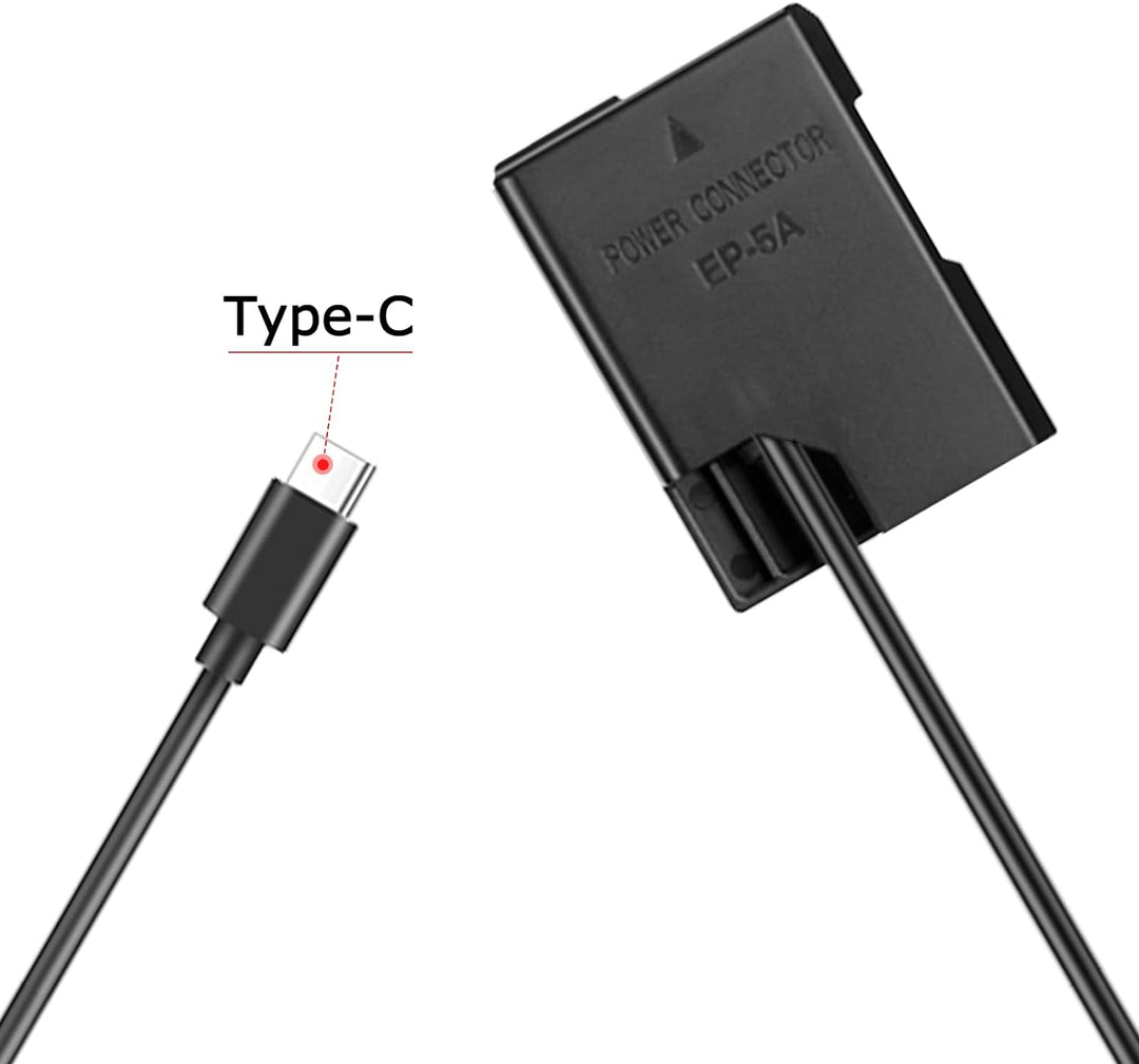 Raeisusp PD Spring Power Connector USB-C Kabel EN-EL14a Dummy Akku EP-5A DC Kupplung für Nikon D3100
