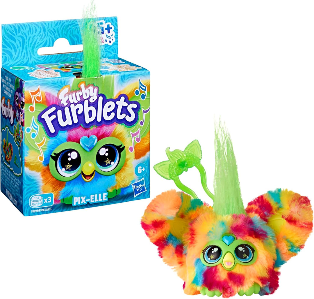 Furby Furblets Pix-Elle Mini-Freund, über 45 Geräusche, Gamer-Musik &amp; Sätze in Furbisch, Spielzeug f