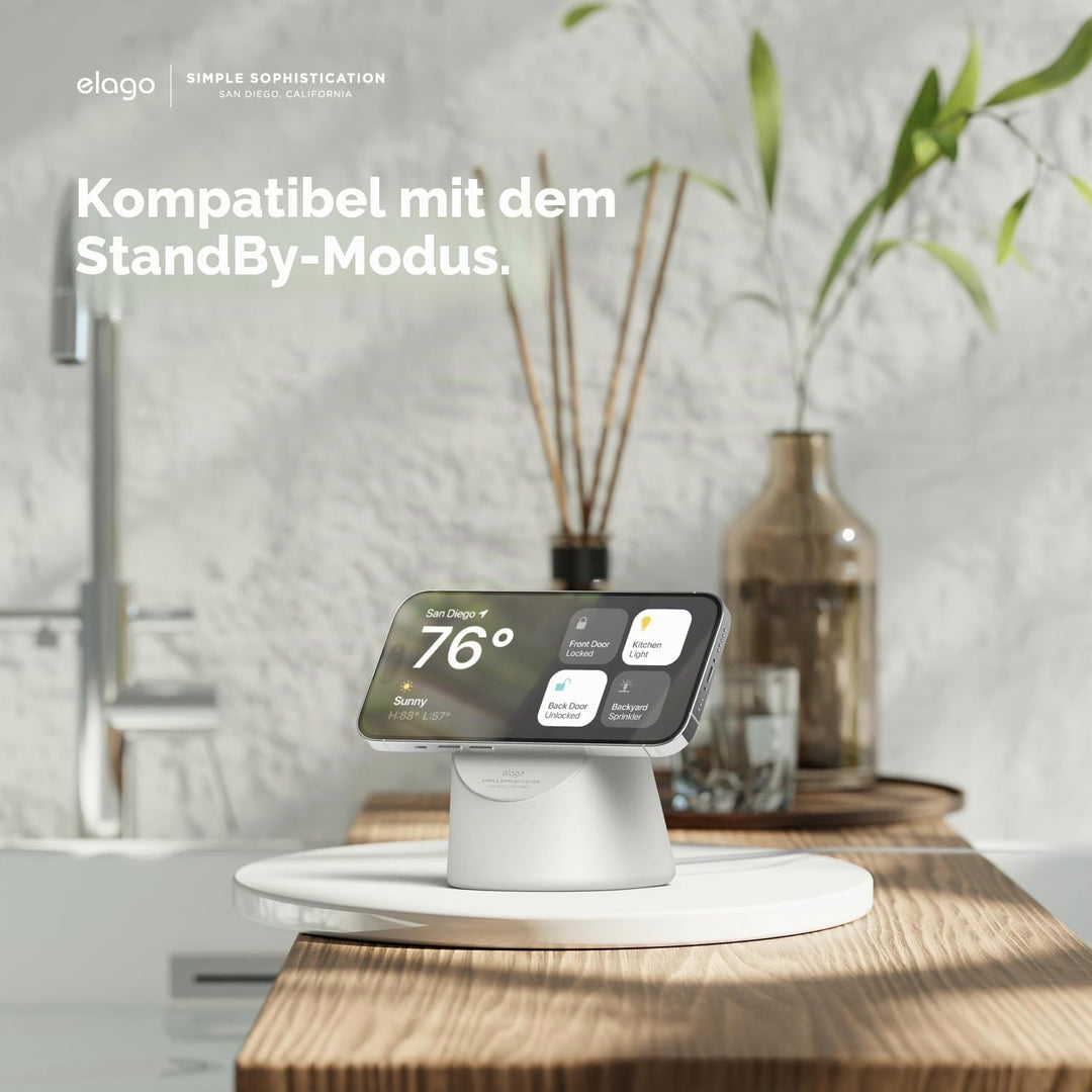 elago MS1 Ladestation Kompatibel mit MagSafe Ladegerät, Premium Ständer Kompatibel mit iPhone 15, 14