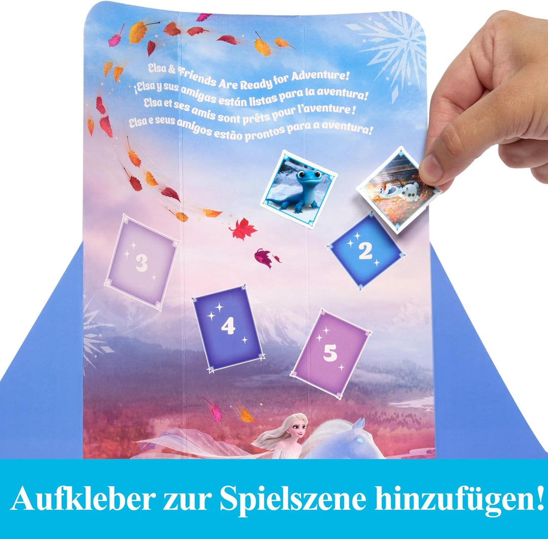 Mattel Disney Die Eiskönigin Elsa Modepuppen-Set, Spin & Reveal mit 11 Überraschungen, darunter 5 Ac