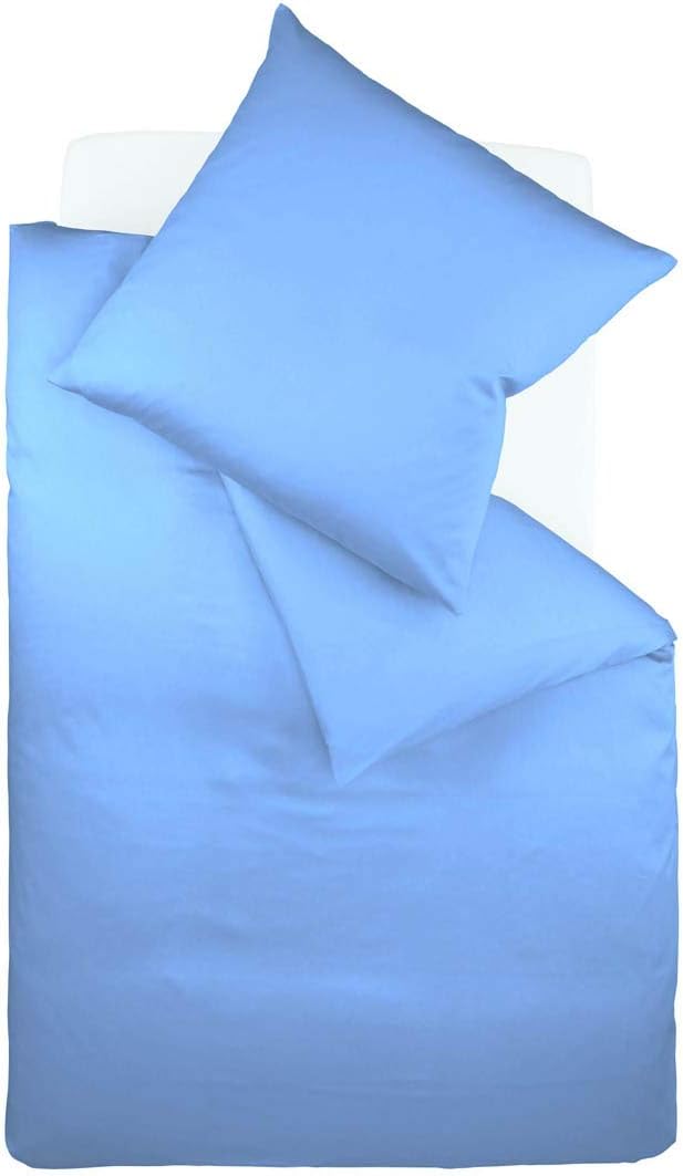 Fleuresse Colours Bettwäsche, Uni-Mako-Satin, himmelblau, 155 x 220 cm Mittelblau 155/220 Uni, Mitte