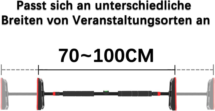 Kapler Klimmzugstange Türrahmen, verstellbare Pull Up Bar, 300kg Tragkraft, inklusive Nivellierinstr