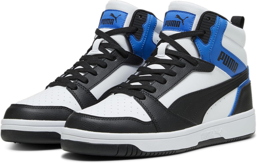 PUMA Unisex Rebound V6 Sneaker 37 EU Black White Team Royal, 37 EU Black White Team Royal
