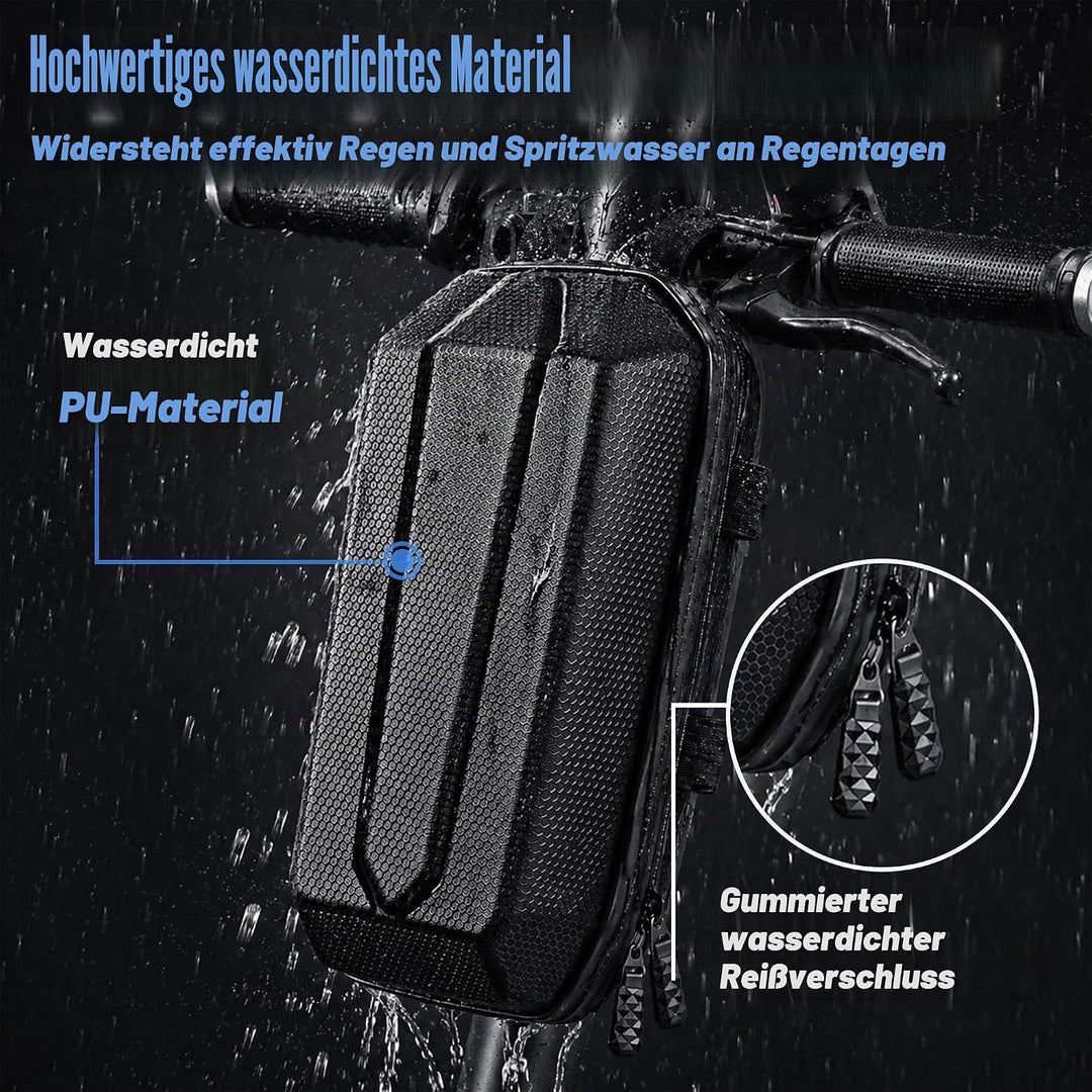 E Scooter Tasche mit Eva Hartschale, 3L Grosse Kapazität wasserdichte Lenkertasche, Tragbare Scooter