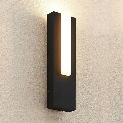 Lucande LED Wandleuchte aussen 'Virgalia' (Modern) in Schwarz aus Aluminium (1 flammig,) - LED-Ausse