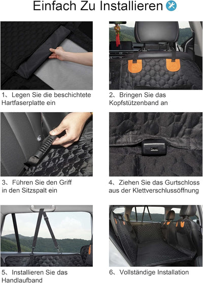 RhymBar Dog Car Seat Covers, Hundedecke Auto RÜCkbank Mit Hartplatte, Hunde Autositz RÜCkbank, Hund