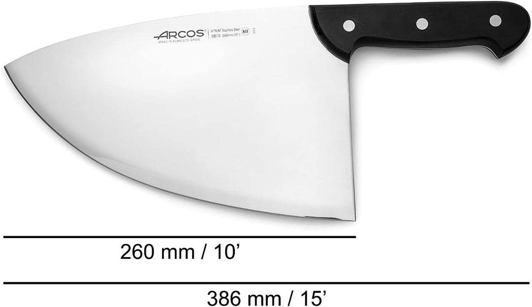 Arcos Serie Universal - Hackmesser Metzgermesser - Klinge Nitrum Edelstahl 260 mm - HandGriff Polyox