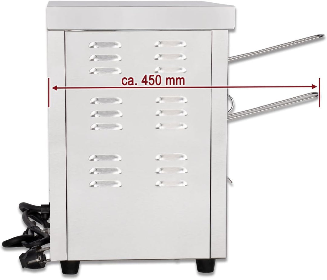 Beeketal 'BSP-1' Profi Gastro Salamander Grill Überbackgerät aus Edelstahl mit 2 Gitter, 5-30 Minute