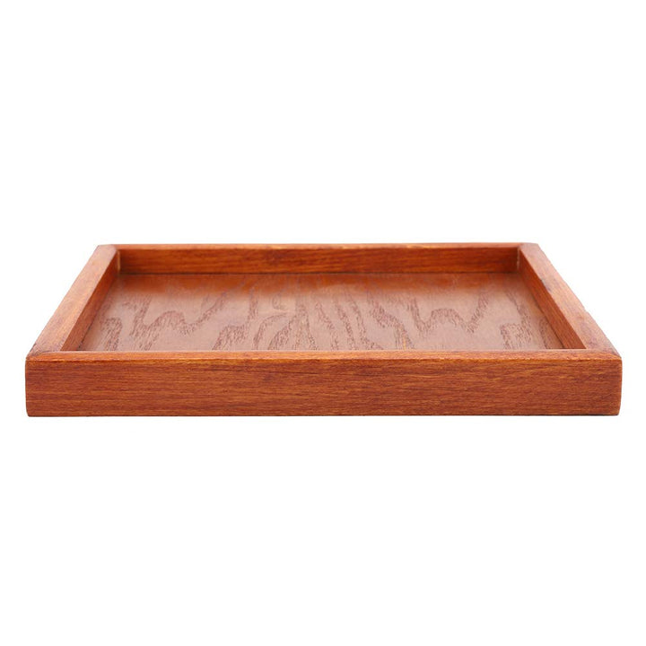 Teetablett aus Holz, Eleganter Servierteller aus Massivem Holz für Tee, Kaffee, Sushi, Snacks, für Z